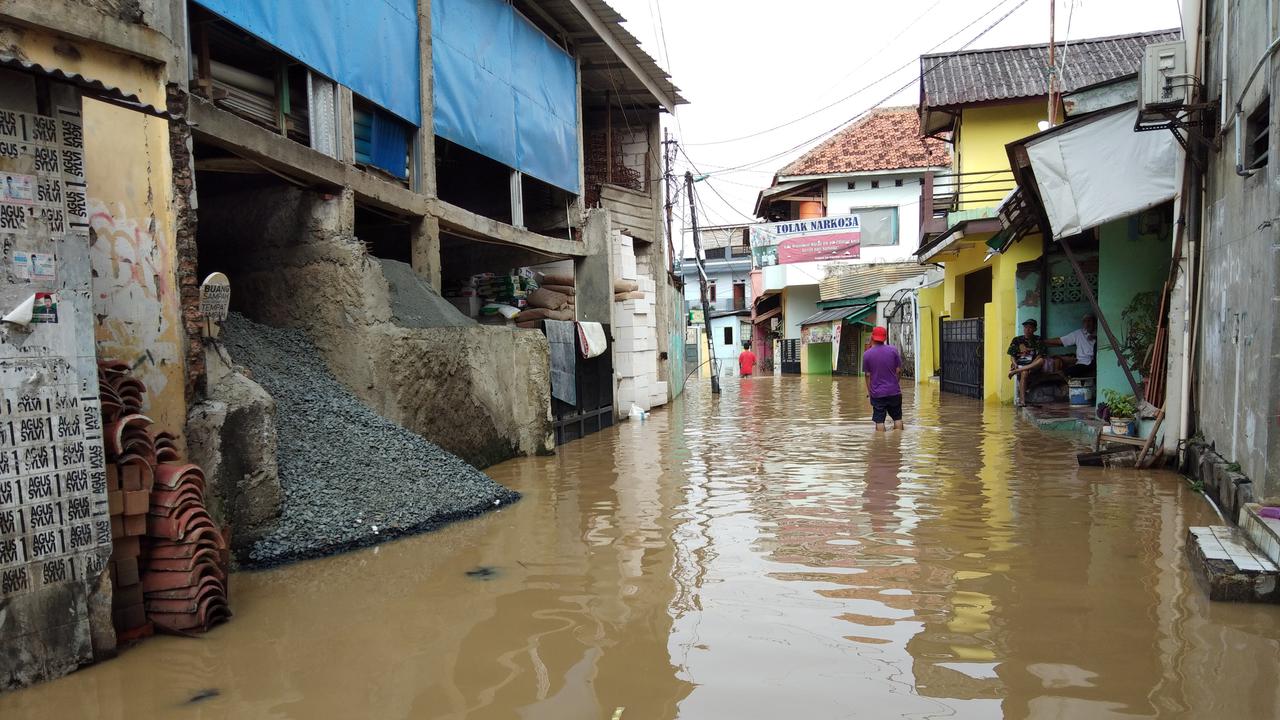 Banjir di Kelurahan Cililitan, Jakarta Timur