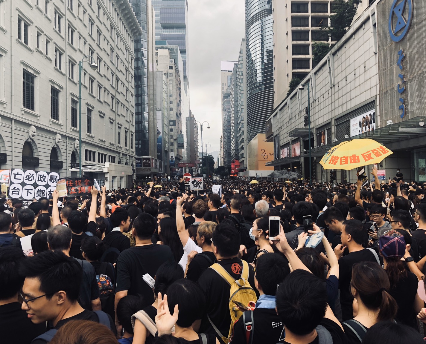 香港青年為了抗議《逃犯條例》，群起參加反送中運動。