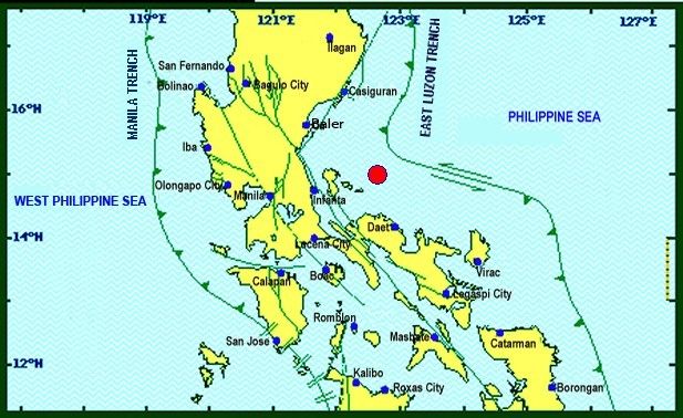 The epicenter of the earthquake, which was tectonic in origin, was located 42 kilometers northeast of Jomalig Quezon at 4:52 a.m. (by：philstar GLOBAL)