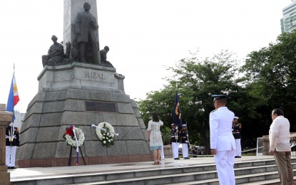 The Rizal monument in Manila. Photograph: PNA