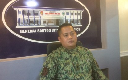 Maj. Rexor Jake Canoy, spokesperson of the General Santos City Police Office. Photograph: PNA