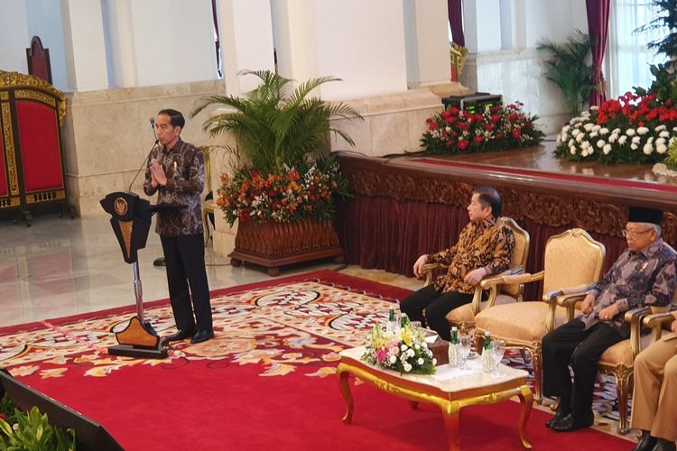 Presiden Joko Widodo membuka Musyawarah Rencana Pembangunan Nasional dan RPJMN 2020-2024 di Istana Negara, Jakarta, Senin