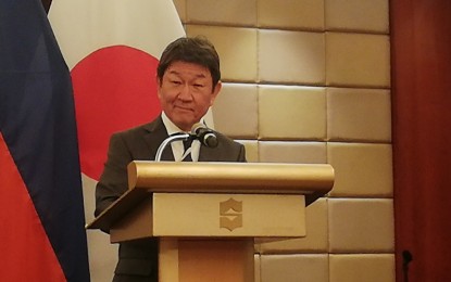 The minister in his speech welcomed the Philippine government's lifting of importation ban on food products originating from Fukushima. Photograph: PNA