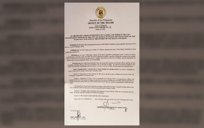 The executive order signed by Manila City Mayor Francisco 