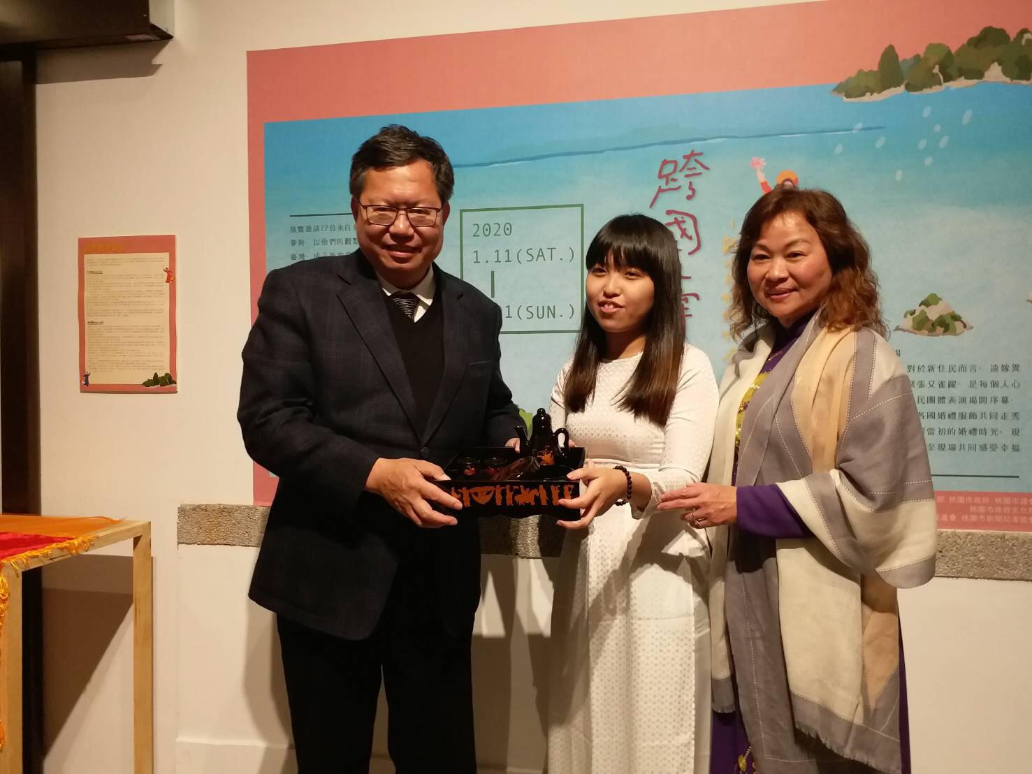Mayor of Taoyuan City, Zheng Wencan (left), and Founder of the Vietnamese Spouses Rights Association, Feng Yuyingm (right), at the event. Source: Vietnamese Spouses Rights Association