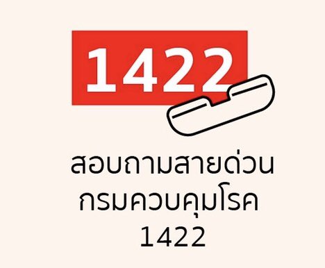 กรมควบคุมโรคของไทยให้บริการสายด่วน 1422 เพิ่มเป็น 60 คู่สาย เพื่อตอบคำถามและข้อสงสัยของประชาชนเกี่ยวกับโรคโควิด-19 (ภาพจาก กรมควบคุมโรค) 