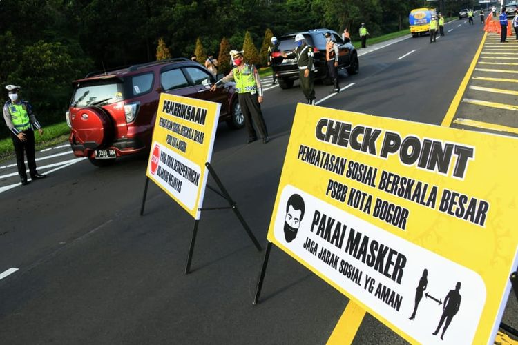 Kabupaten Bogor, Kota Depok, serta Kota dan Kabupaten Bekasi mulai menerapkan Pembatasan Sosial Berskala Besar (PSBB) hari pertama