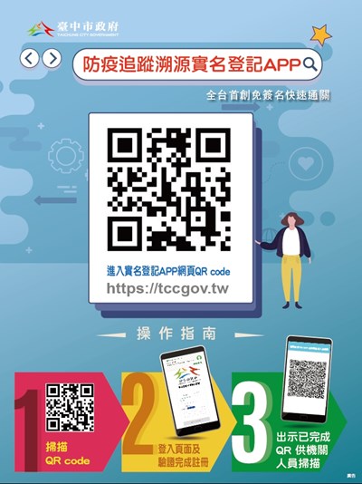 Pemerintah Taizhong membuat kode QR terdaftar dengan nama asli untuk mempermudah bernegosiasi dengan publik