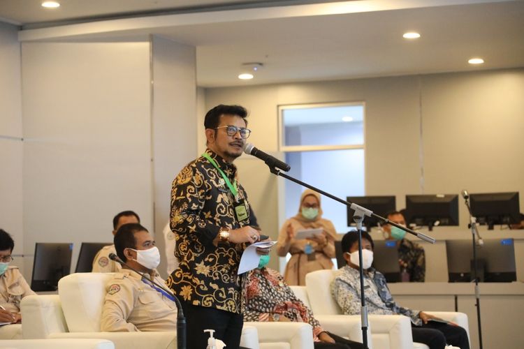 Menteri Pertanian, Syahrul Yasin Limpo membuka Gerakan Percepatan Tanam (Dok. Humas Kementan)
