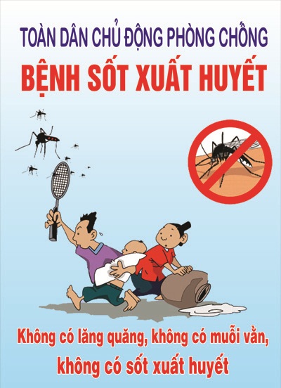 áp phích tuyên truyền về phòng chống bệnh sốt xuất huyết (ảnh internet