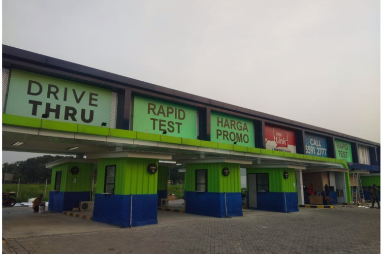 Drive Thru Rapid Test Covid-19 hadir di kawasan bandara Soekarno-Hatta, tepatnya di Soewarna Business Park.(Dokumen Drive Thru Rapid Test Covid-19 )