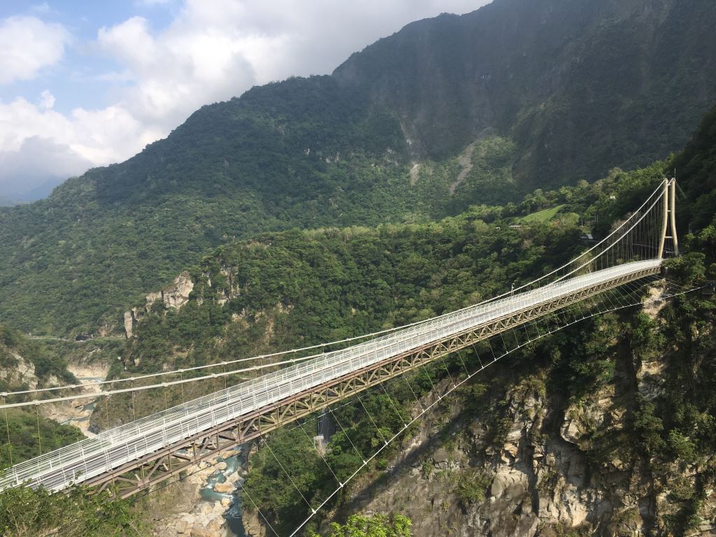 สะพานแขวนซานเย่ว (ภาพจาก taroko.gov.tw) 