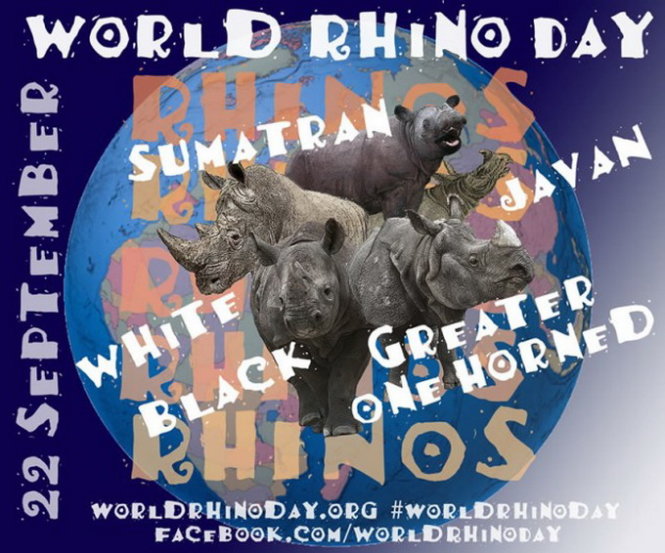 Poster hưởng ứng Ngày Tê giác thế giới 22-9-2013 - Ảnh: worldrhinoday.org