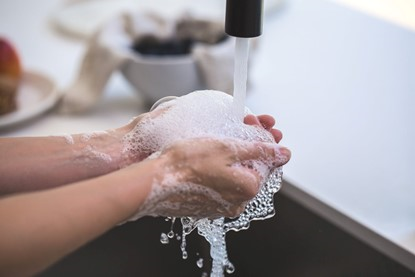 Remember to keep your hands clean during the limited water supply period. Image courtesy of Pexels.