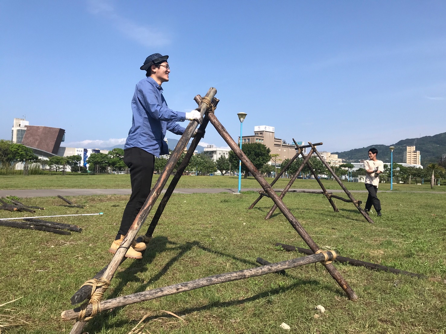 新北考古生活節邀請大家一起搭建史前住屋　圖／新北市政府提供