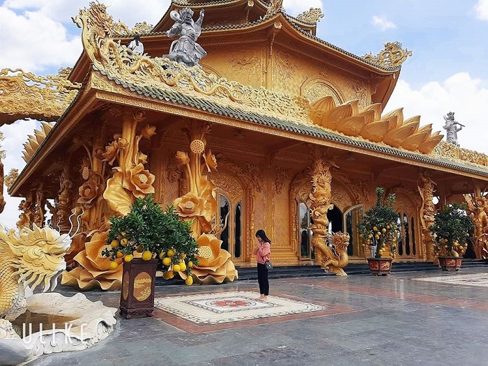 Chùa Phúc Lâm – Ngôi chùa dát vàng đẹp nhất Việt Nam. (Ảnh: trích dẫn từ Dulichvietnam Online