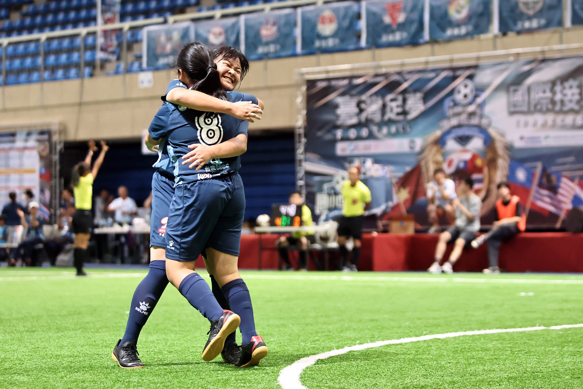 Đội tuyển trường tiểu học Dong-li, Hoa Liên giành chiến thắng chung cuộc ở bảng nữ. (Ảnh: Lấy từ Facebook “Giải bóng đá giao hữu quốc tế Cup tiểu học Đài Loan”)