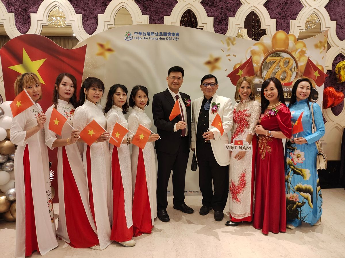 Hiệp hội quan tâm tân di dân Đài Việt Trung Hoa tổ chức hoạt động chào mừng Lễ Quốc khánh 2/9. (Ảnh: Phòng Kinh tế và Văn hóa Việt Nam tại Đài Bắc)