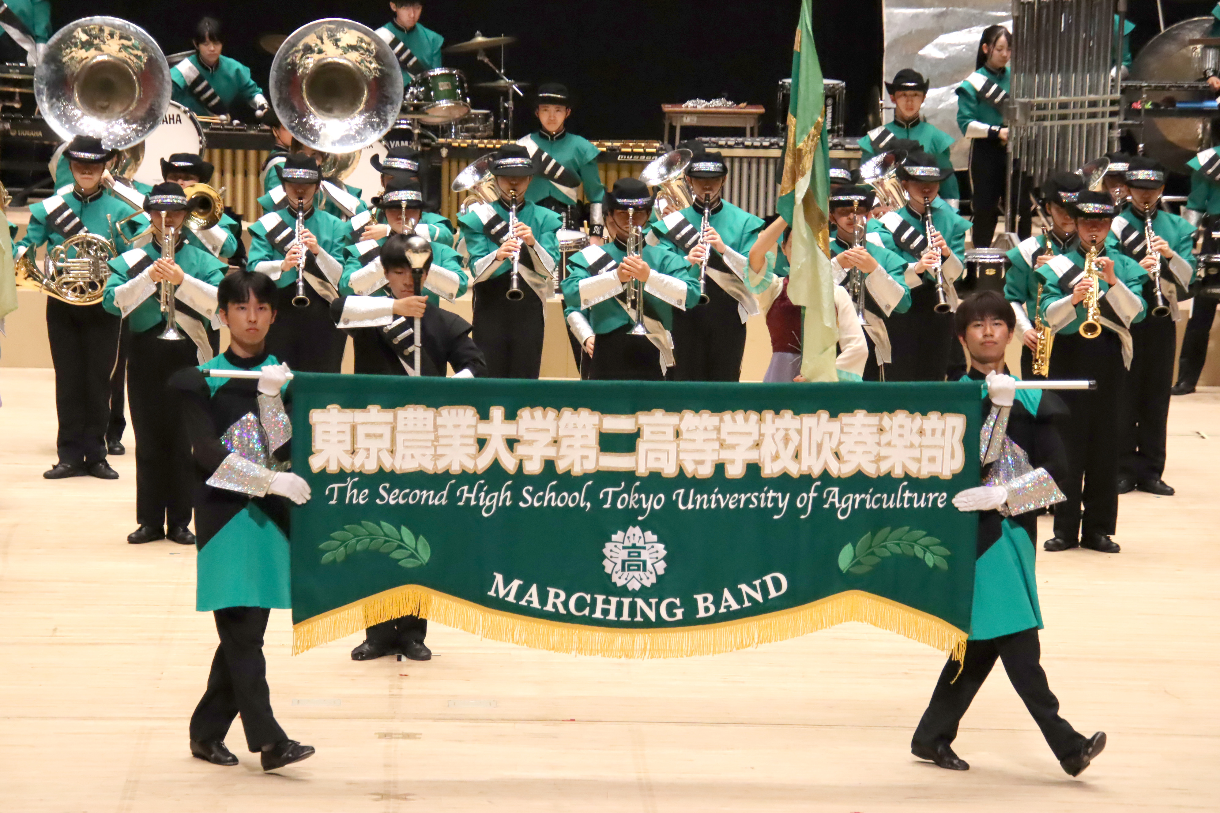 今年國慶典禮邀請到有「翡翠騎士」之稱的東京農業大學第二高等學校吹奏樂部來台演出  圖／高雄市政府提供
