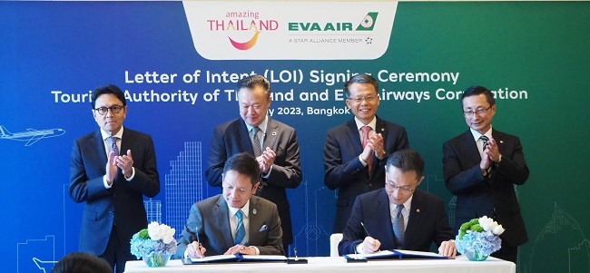 長榮航空日前與泰國觀光局於曼谷簽署合作意向書  圖／翻攝自長榮航空官網