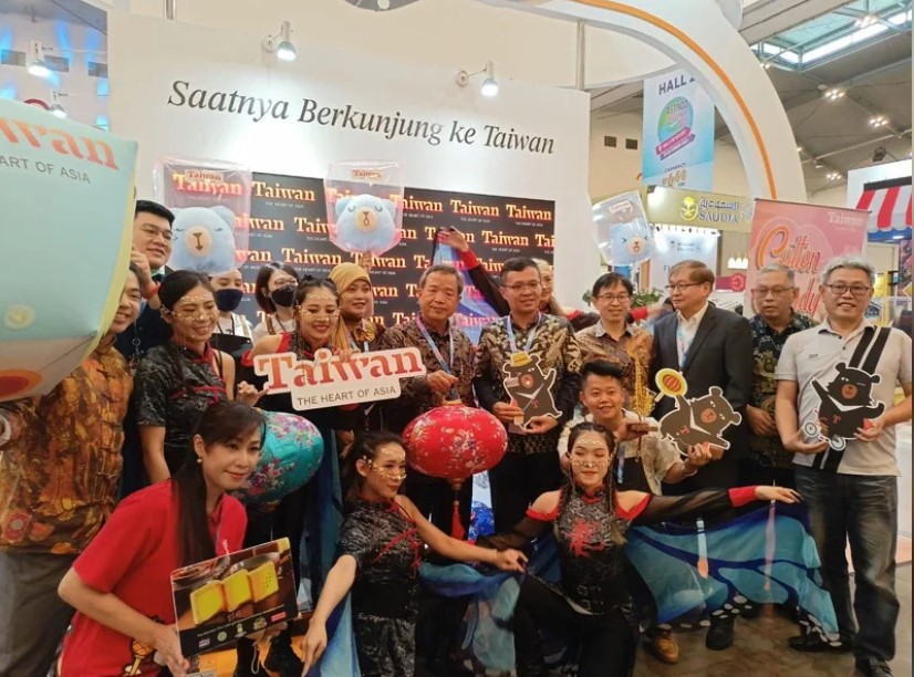 Delegasi unit pariwisata Taiwan pergi ke Jakarta, Indonesia untuk berpartisipasi dalam pameran pariwisata.  Sumber foto : Biro Pariwisata