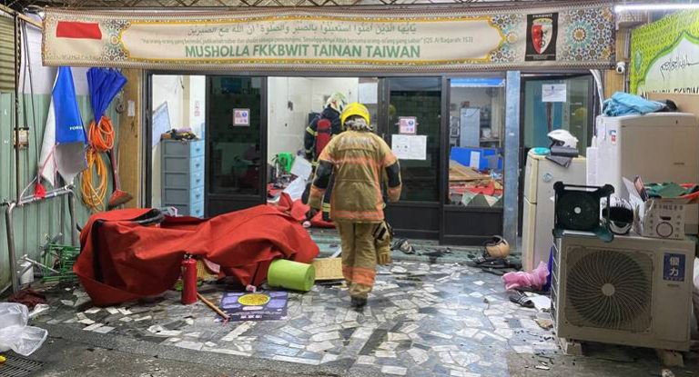 印尼移工聚餐煮火鍋不慎引發瓦斯氣爆 8人受傷送醫
