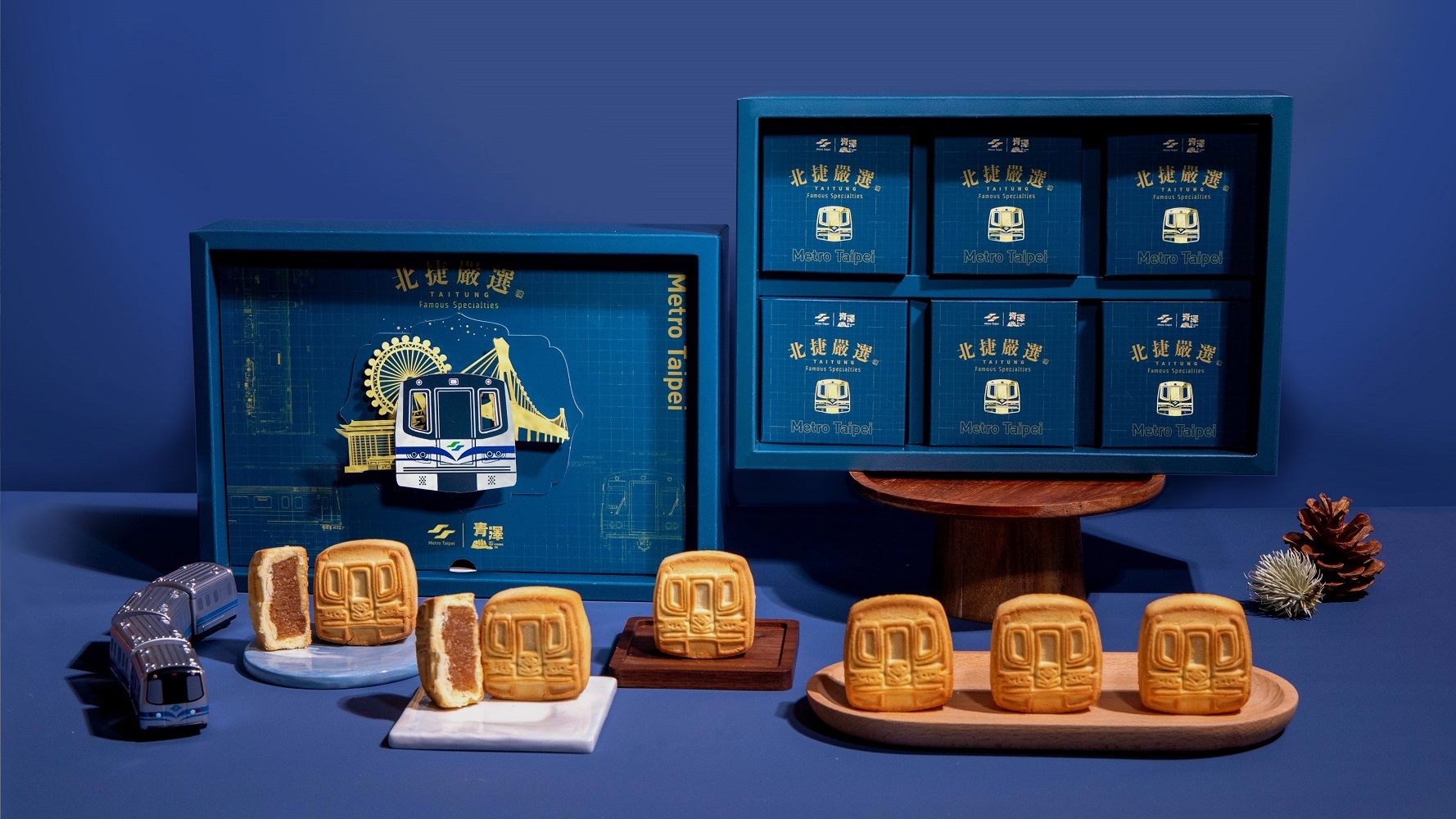 Công ty tàu điện ngầm Đài Bắc hợp tác với thương hiệu bánh dứa nổi tiếng Đài Đông ra mắt “Hộp quà Wanglai phiên bản tàu điện ngầm”. (Ảnh: Chính quyền TP. Đài Bắc)