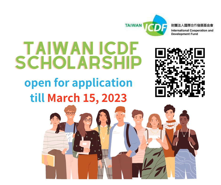 ทุน ICDF เปิดรับสมัครแล้วตั้งแต่วันนี้ - 15 มีนาคม 2023 นี้ สำหรับนักเรียนสัญชาติไทยสามารถขอทุนนี้ได้เฉพาะกรณีศึกษาต่อในระดับปริญญาโทและปริญญาเอกเท่านั้น ภาพ／โดย TaiwanICDF