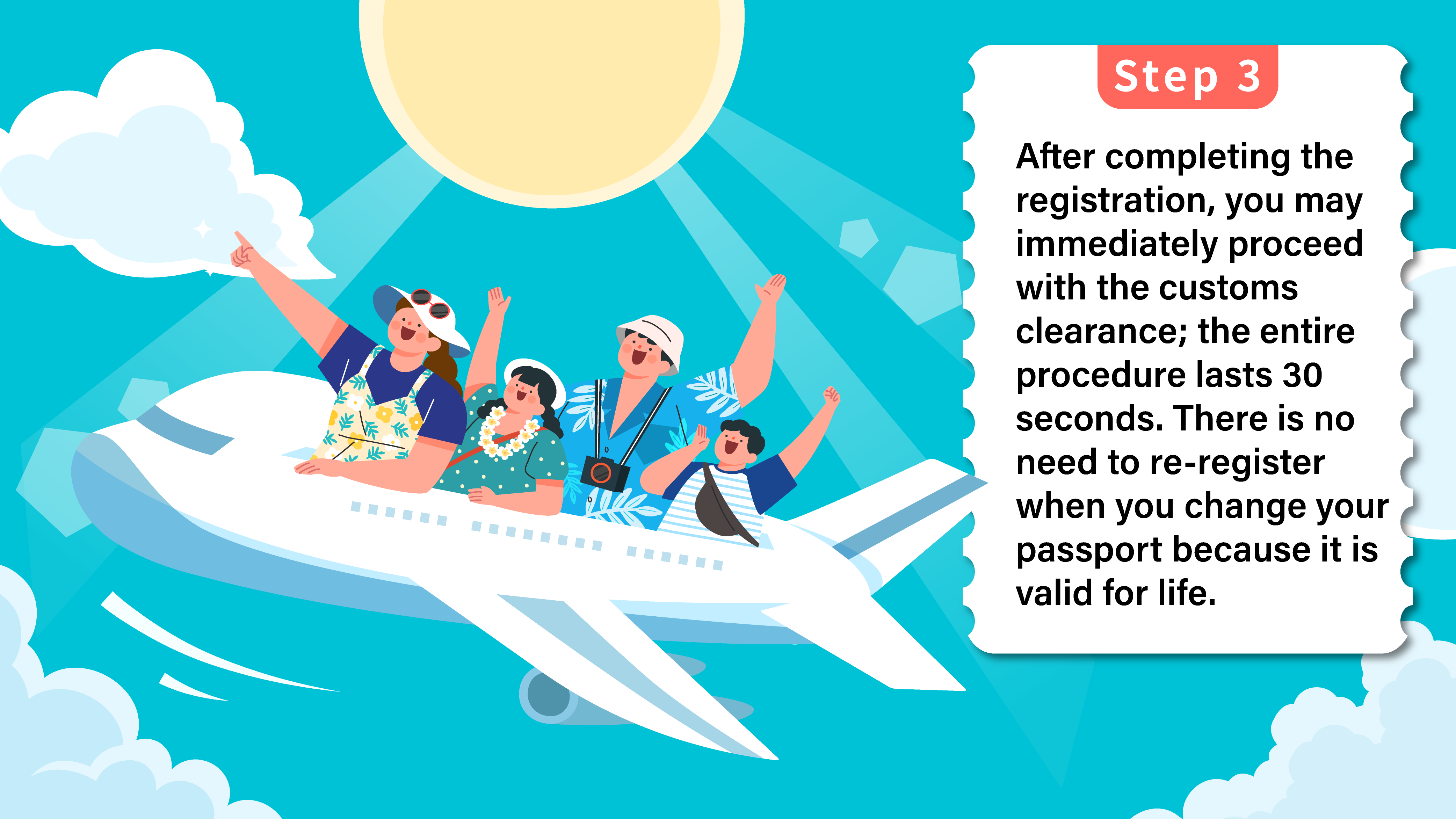 The general public are advised to take advantage of two-in-one upgraded service for registration and customs clearance when traveling on summer vocation