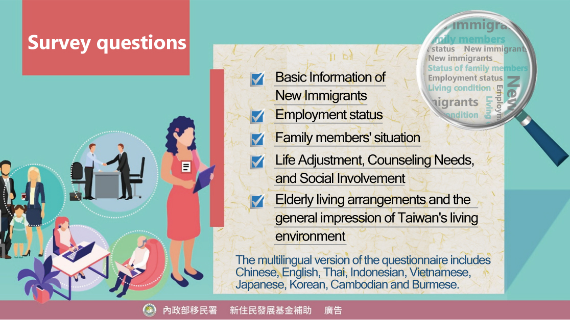 The 2023 Survey of New Immigrants' Living Needs of National Immigration Agency, Ministry of the Interior