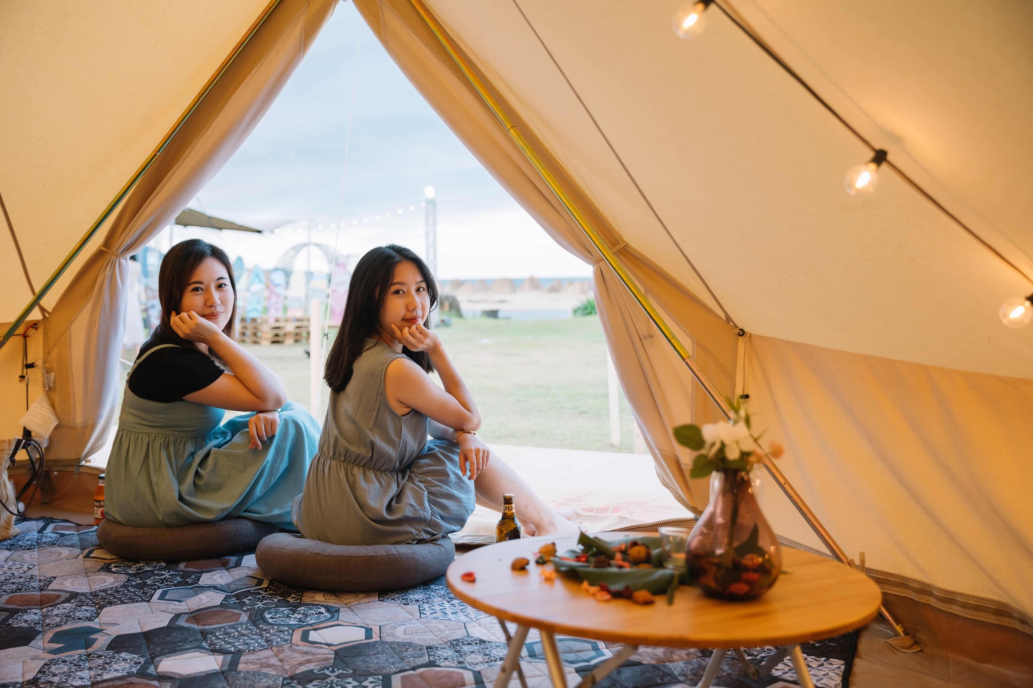 貢響山海祭中設置許多唯美的帳篷歡迎民眾來打卡 圖／翻攝新北旅客臉書